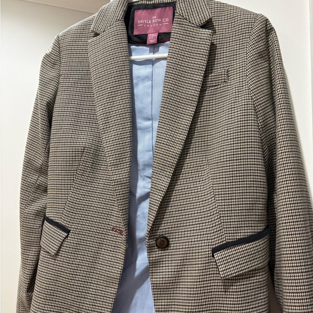Houndstooth Blazer - Black and White